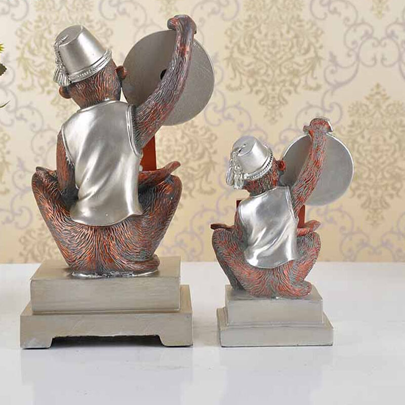 歐式風格猴子日歷時鐘創意擺件 時尚實用的結婚禮物與家居飾品